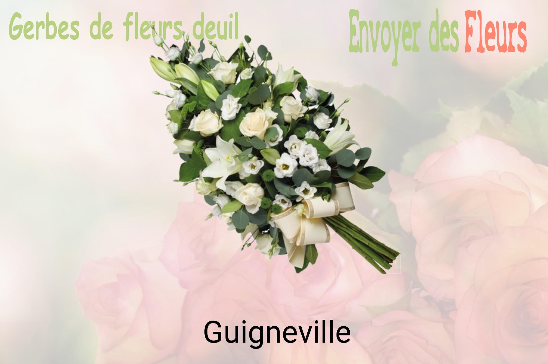 Gerbe de fleurs de deuil livrée à Guigneville
